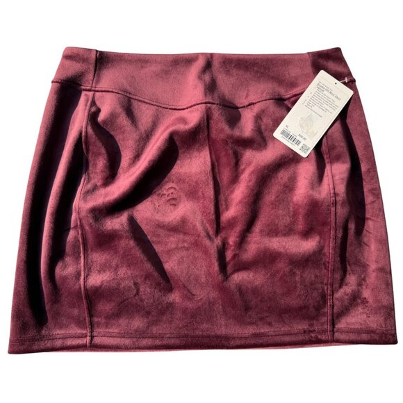 Lululemon Scuba High-Rise Mini Skirt Velvet XL Plush Stretch Garnet NWT LW8AL9S - Picture 9 of 16